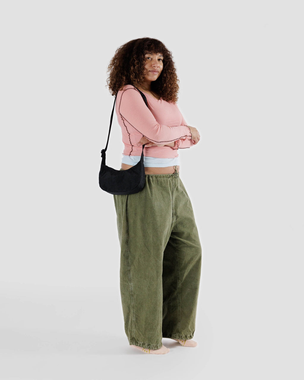 Small Nylon Crescent Bag image 1
