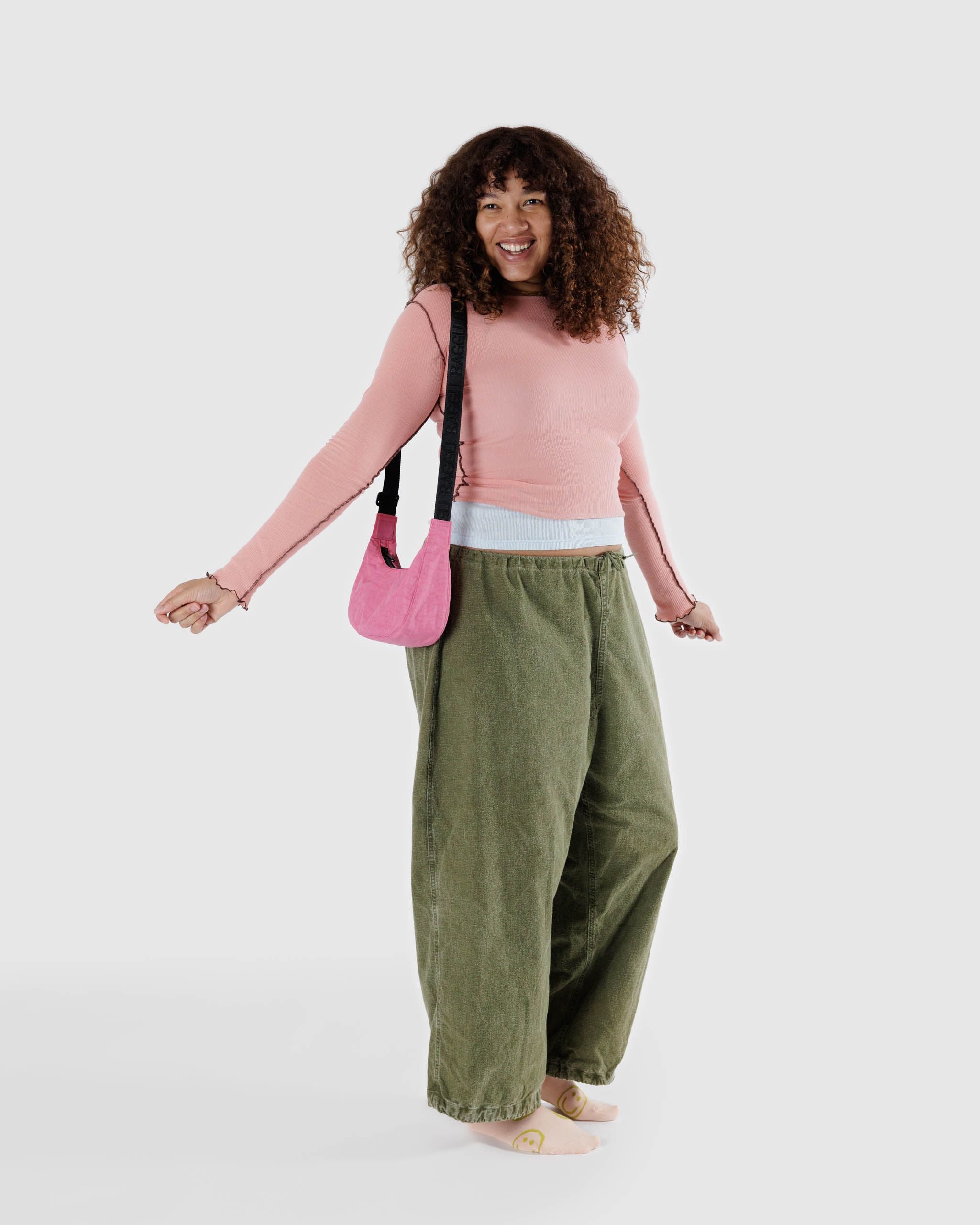 Small Nylon Crescent Bag image 1